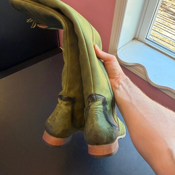 John Fluevog amazing green leather boots - Picture 5 of 6